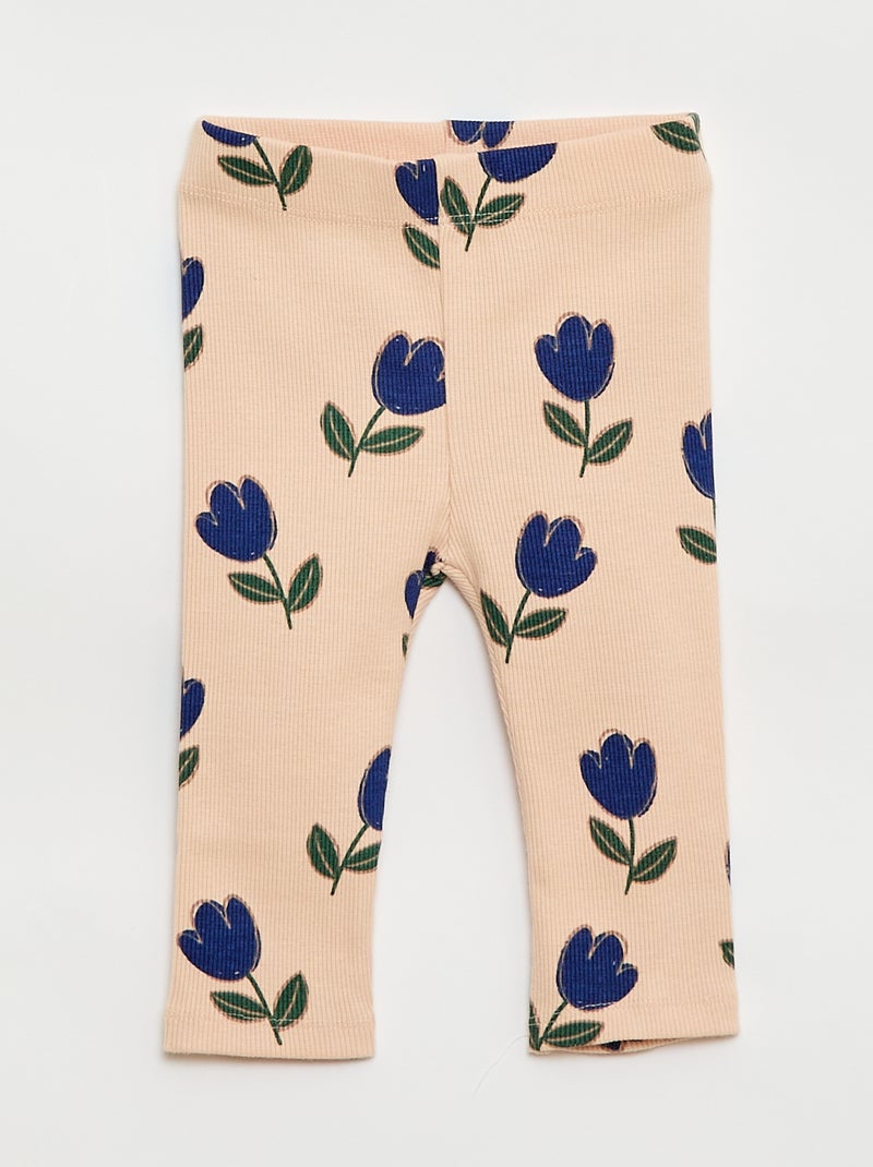 Conjunto calças de fato de treino em moletão sweatshirt+ leggings - 2 peças Rosa - Kiabi