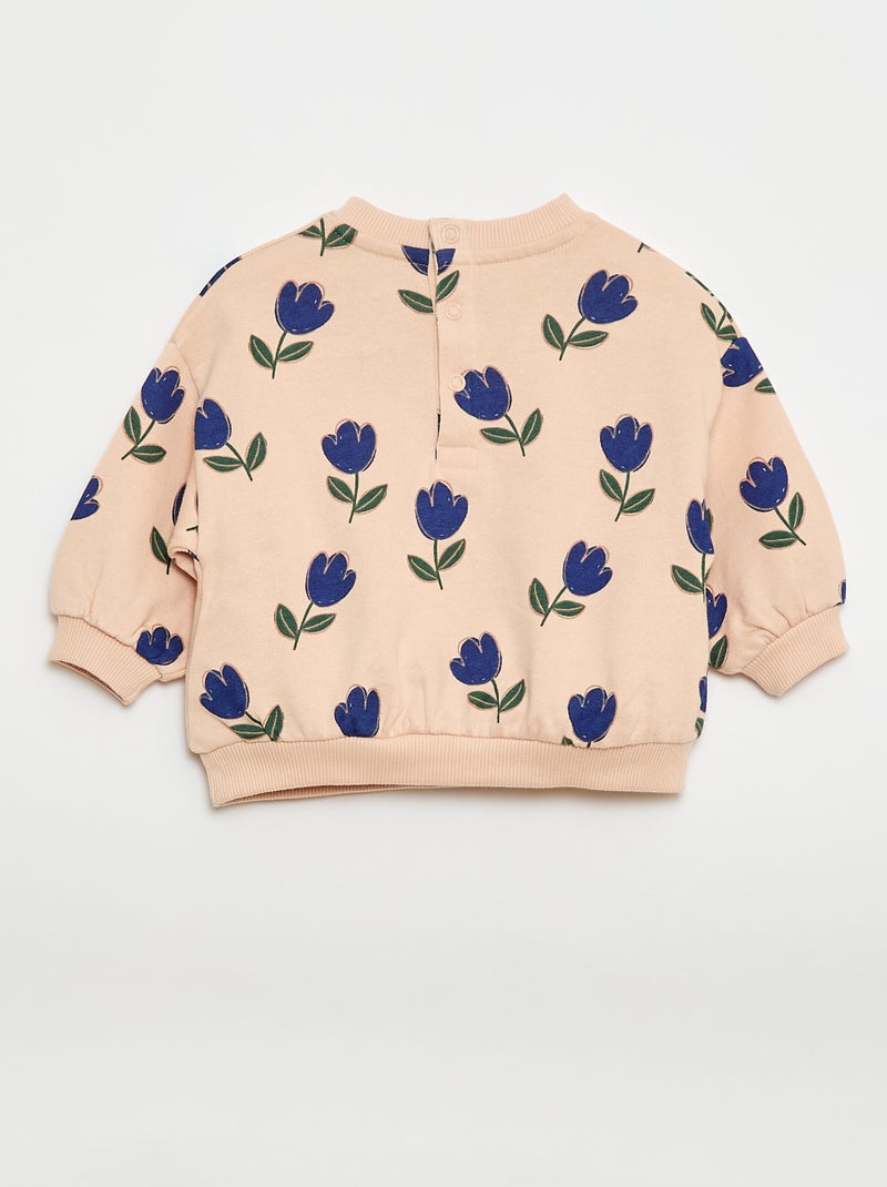 Conjunto calças de fato de treino em moletão sweatshirt+ leggings - 2 peças Rosa - Kiabi