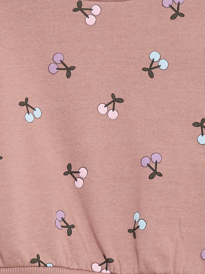 Conjunto calças de fato de treino em moletão sweatshirt+ leggings - 2 peças Rosa - Kiabi