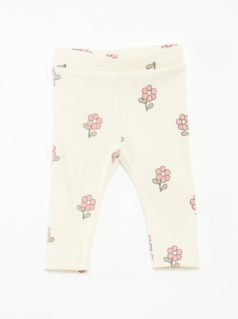 Conjunto calças de fato de treino em moletão sweatshirt+ leggings - 2 peças Rosa - Kiabi