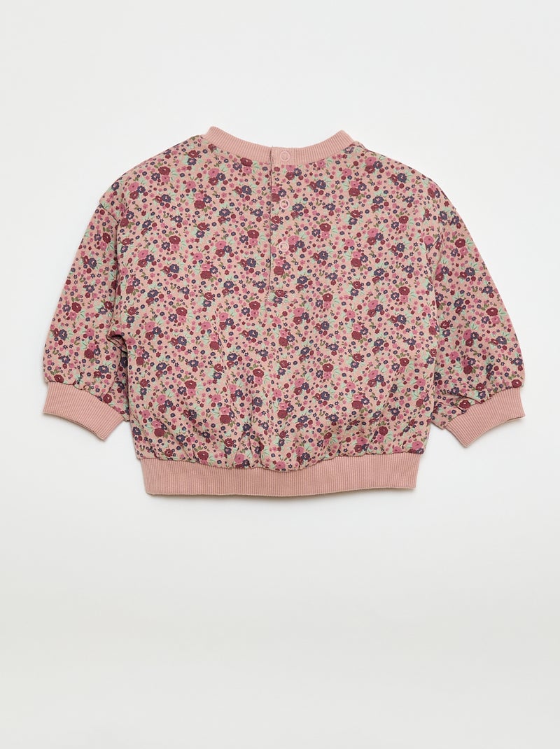 Conjunto calças de fato de treino em moletão sweatshirt+ leggings - 2 peças Violeta - Kiabi