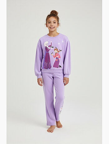 Conjunto calças de fato de treino frozen roxo menina | licença oficial