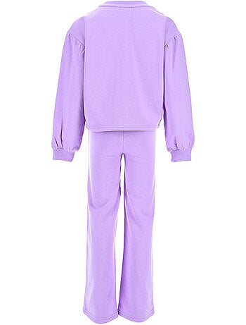 Conjunto calças de fato de treino frozen roxo menina | licença oficial