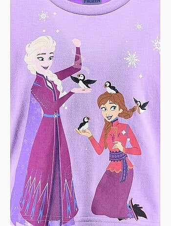 Conjunto calças de fato de treino frozen roxo menina | licença oficial