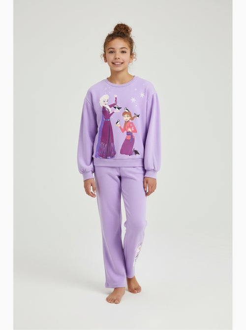 Conjunto calças de fato de treino frozen roxo menina | licença oficial - Kiabi Conjunto calças de fato de treino frozen roxo menina | licença oficial - Kiabi