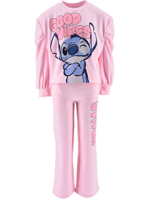 Conjunto calças de fato de treino lilo & stitch rosa menina | licença oficial - Kiabi Conjunto calças de fato de treino lilo & stitch rosa menina | licença oficial - Kiabi