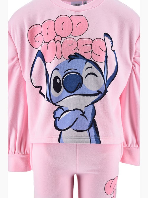 Conjunto calças de fato de treino lilo & stitch rosa menina | licença oficial - Kiabi Conjunto calças de fato de treino lilo & stitch rosa menina | licença oficial - Kiabi