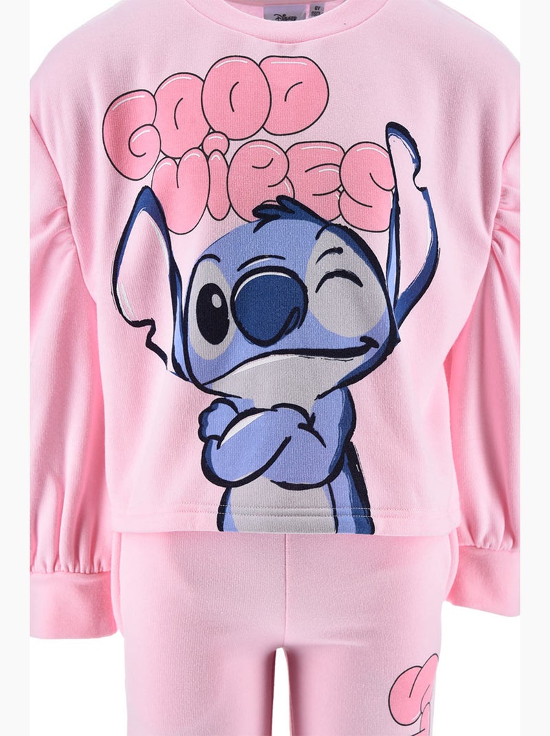 Conjunto calças de fato de treino lilo & stitch rosa menina | licença oficial Rosa - Kiabi