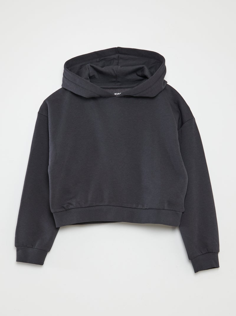 Conjunto calças de fato de treino + sweatshirt com capuz - 2 peças PRETO - Kiabi