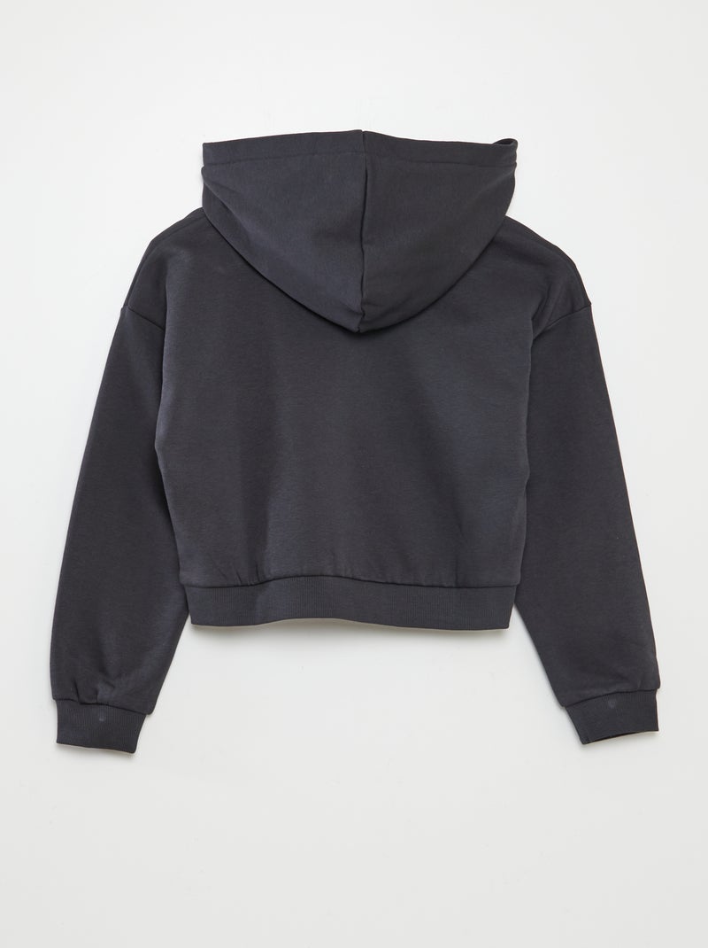 Conjunto calças de fato de treino + sweatshirt com capuz - 2 peças PRETO - Kiabi