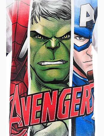 Conjunto calções bermuda + t-shirt avengers menino | licença oficial