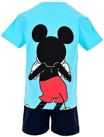 Conjunto calções bermuda + t-shirt mickey mouse menino | licença oficial