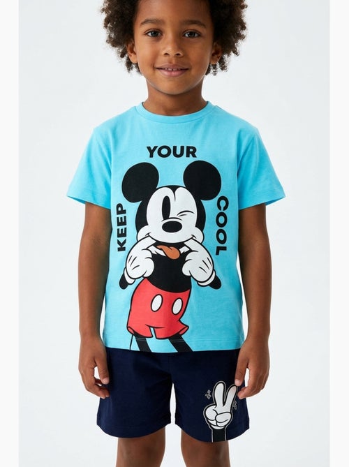 Conjunto calções bermuda + t-shirt mickey mouse menino | licença oficial - Kiabi Conjunto calções bermuda + t-shirt mickey mouse menino | licença oficial - Kiabi