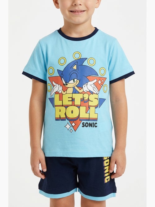 Conjunto calções bermuda + t-shirt sonic menino | licença oficial - Kiabi Conjunto calções bermuda + t-shirt sonic menino | licença oficial - Kiabi