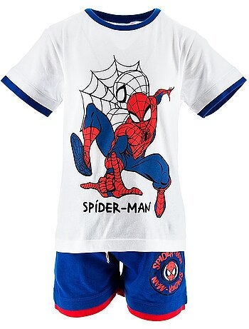 Conjunto calções bermuda + t-shirt spiderman menino | licença oficial
