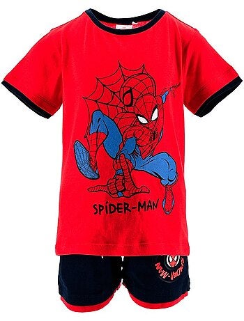 Conjunto calções bermuda + t-shirt spiderman menino | licença oficial