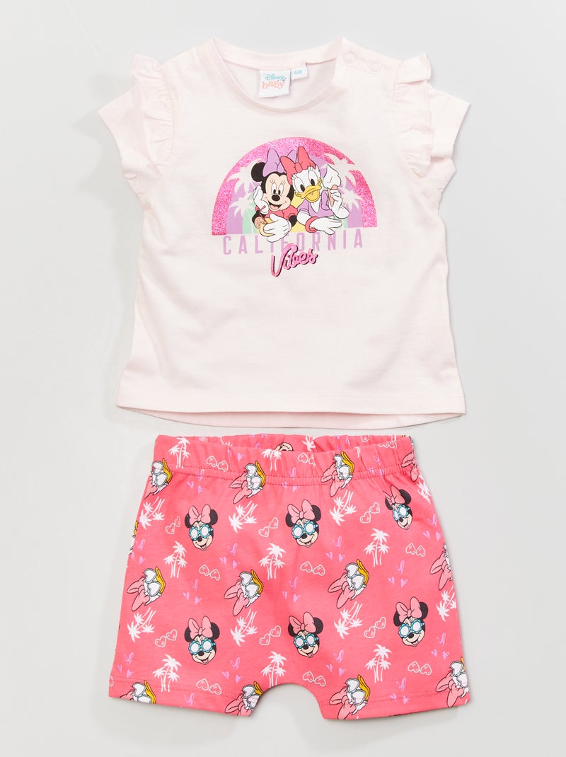 Conjunto calções e t-shirt 'Minnie' Rosa/ Fuxia - Kiabi