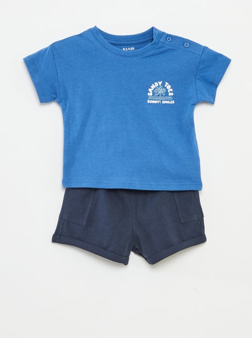 Conjunto calções + t-shirt - 2 peças - Kiabi