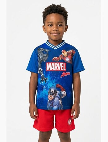 Conjunto calções + t-shirt avengers menino | licença oficial