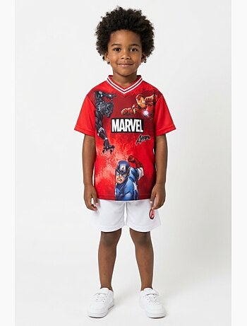 Conjunto calções + t-shirt avengers menino | licença oficial