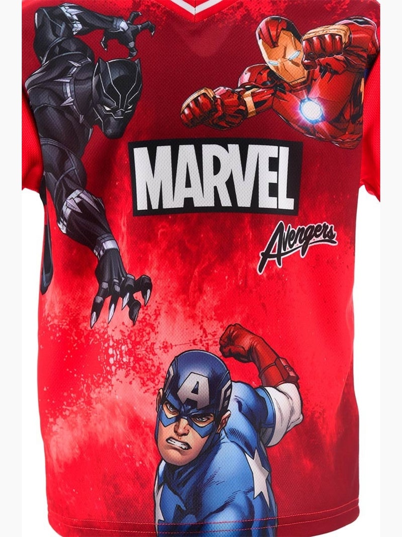 Conjunto calções + t-shirt avengers menino | licença oficial Vermelho - Kiabi