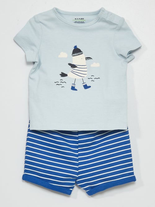 Conjunto calções + t-shirt - Kiabi