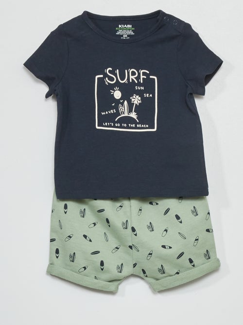 Conjunto calções + t-shirt - Kiabi