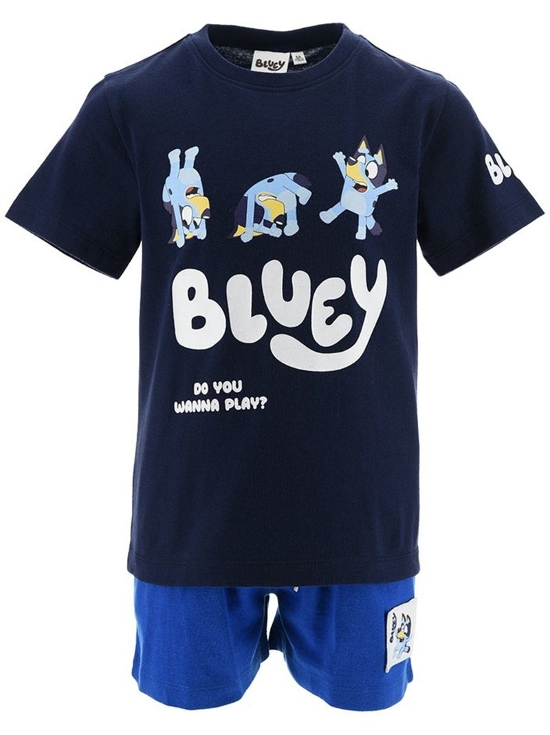 Conjunto calções + t-shirt bluey menino | licença oficial Azul - Kiabi