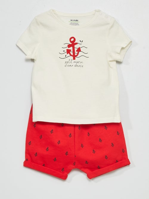 Conjunto calções + t-shirt - Kiabi