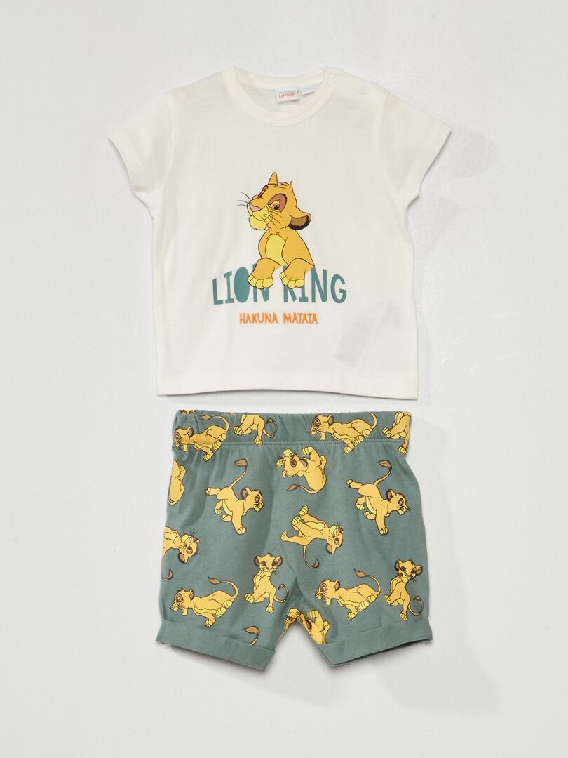 Conjunto calções + t-shirt 'Disney' BRANCO - Kiabi