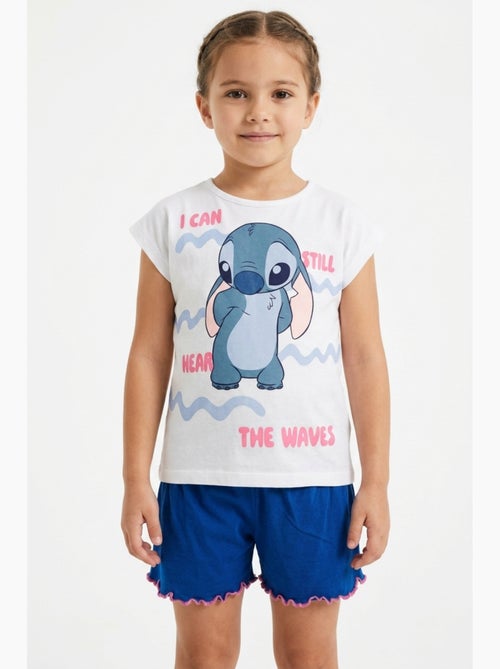Conjunto calções + t-shirt lilo & stitch branco menina | licença oficial - Kiabi Conjunto calções + t-shirt lilo & stitch branco menina | licença oficial - Kiabi