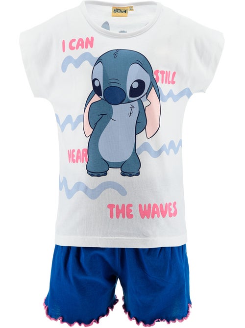 Conjunto calções + t-shirt lilo & stitch branco menina | licença oficial - Kiabi Conjunto calções + t-shirt lilo & stitch branco menina | licença oficial - Kiabi