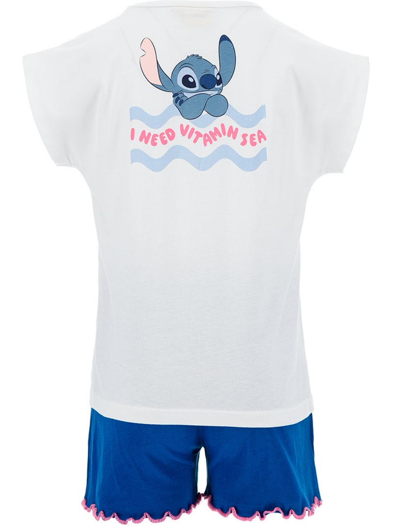 Conjunto calções + t-shirt lilo & stitch branco menina | licença oficial Branco - Kiabi