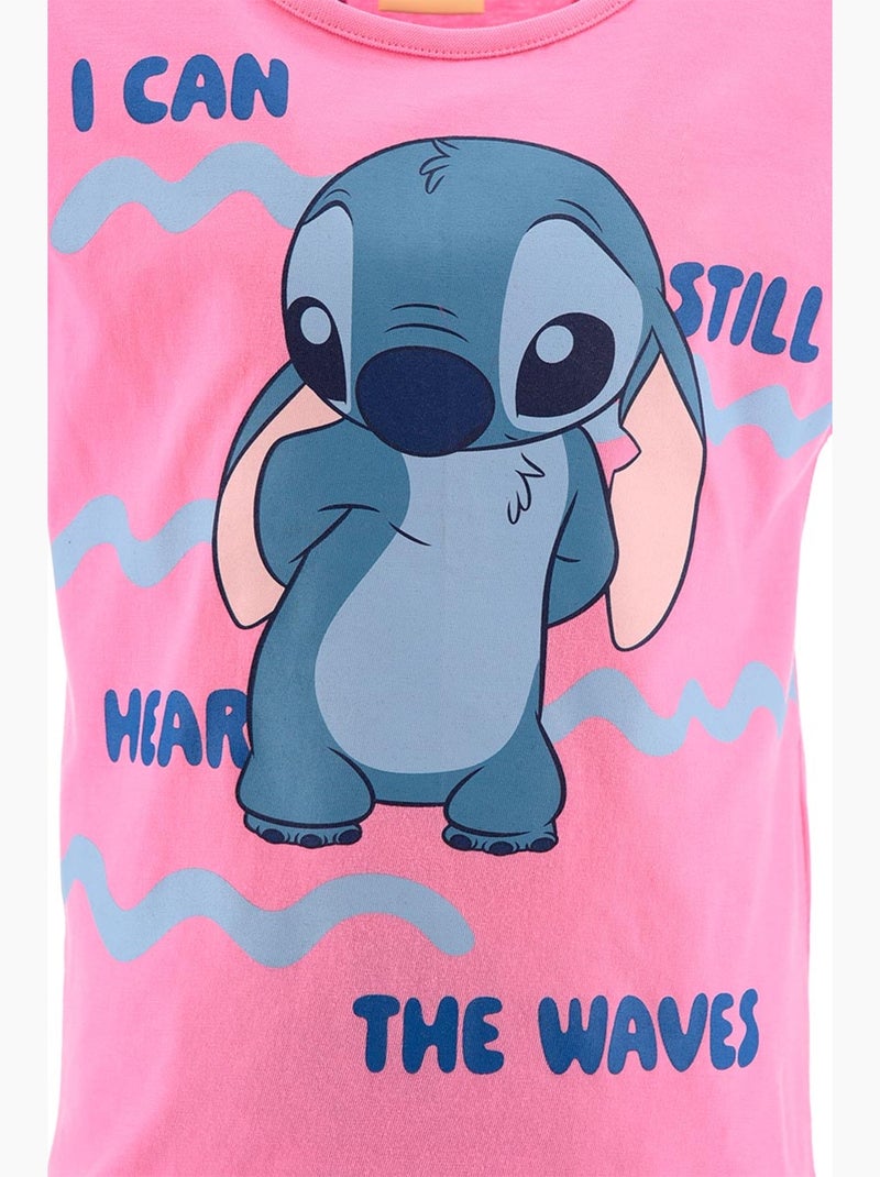 Conjunto calções + t-shirt lilo & stitch rosa menina | licença oficial Rosa - Kiabi
