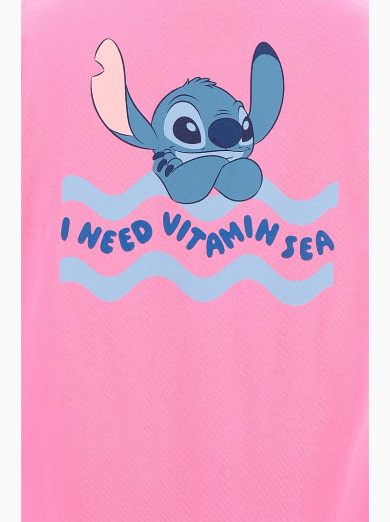 Conjunto calções + t-shirt lilo & stitch rosa menina | licença oficial Rosa - Kiabi