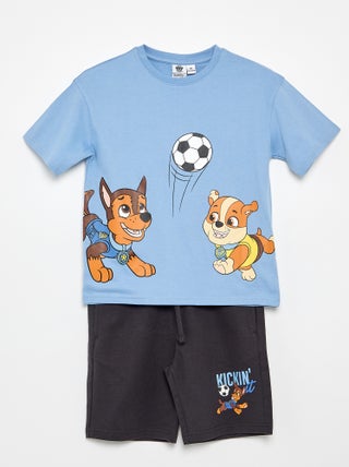 Conjunto calções + T-shirt 'Patrulha Pata'