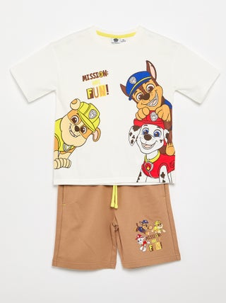 Conjunto calções + T-shirt 'Patrulha Pata'