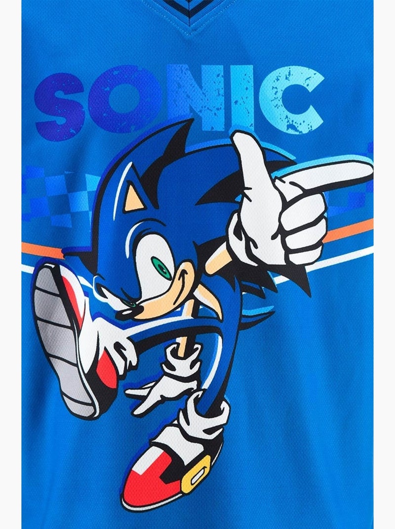 Conjunto calções + t-shirt sonic menino | licença oficial Azul - Kiabi