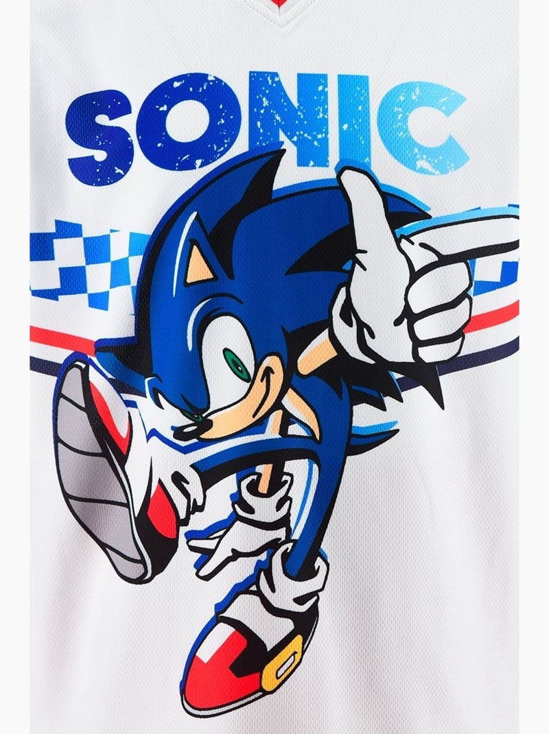 Conjunto calções + t-shirt sonic menino | licença oficial Branco - Kiabi