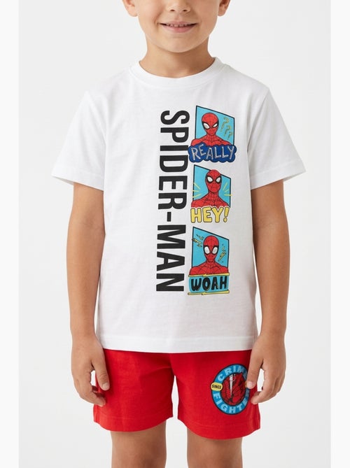 Conjunto calções + t-shirt spiderman menino | licença oficial - Kiabi Conjunto calções + t-shirt spiderman menino | licença oficial - Kiabi