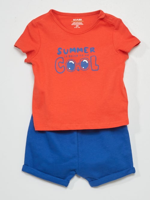 Conjunto calções + t-shirt - Kiabi