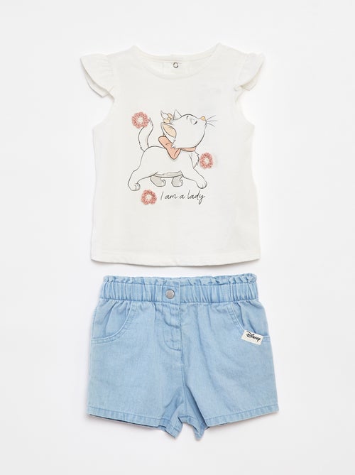 Conjunto calções + top de alças estampado 'Maria' - Kiabi