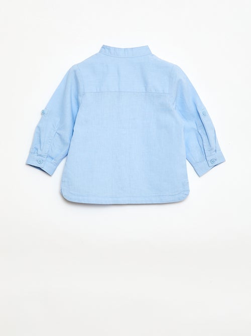Conjunto camisa + calças em linho misturado - 2 peças - Kiabi