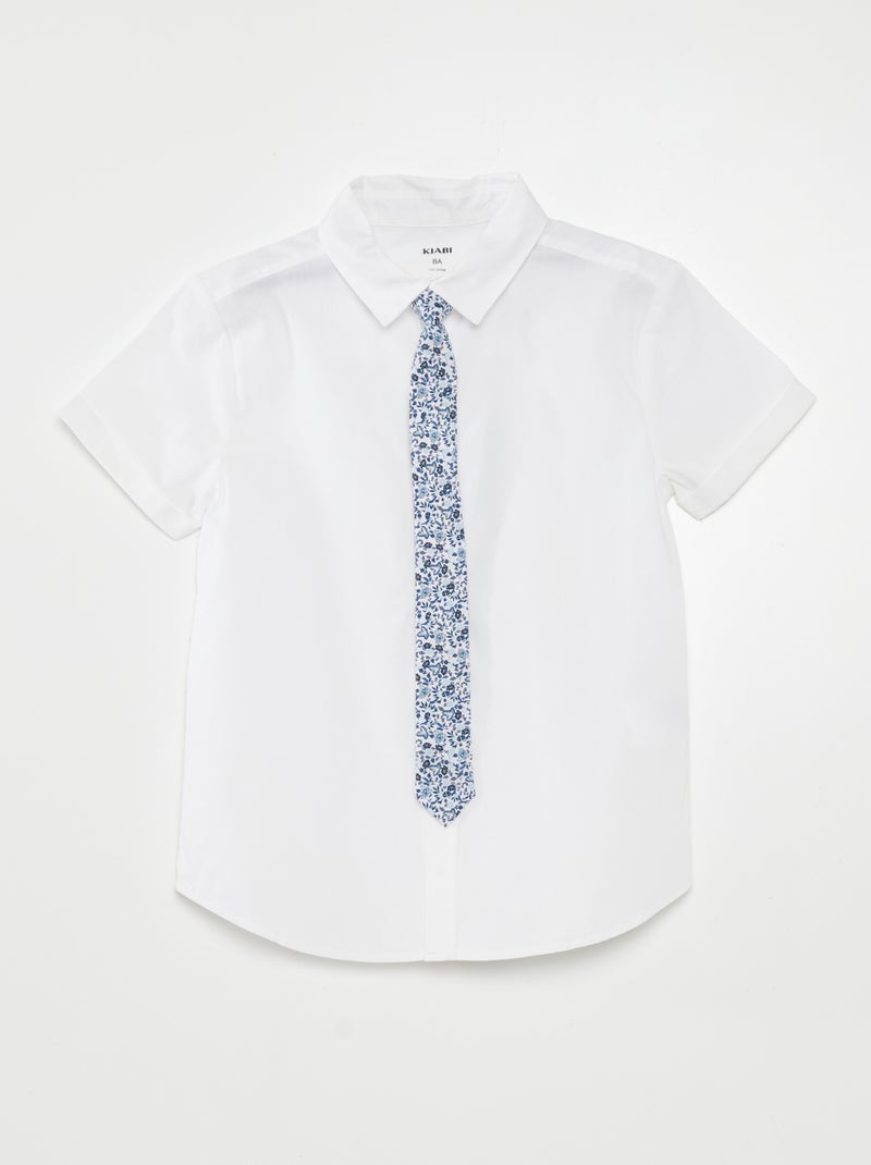 Conjunto camisa de algodão + camisa - 2 peças BRANCO - Kiabi
