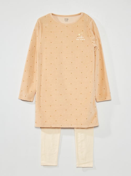 Conjunto camisa de dormir + leggings - Kiabi