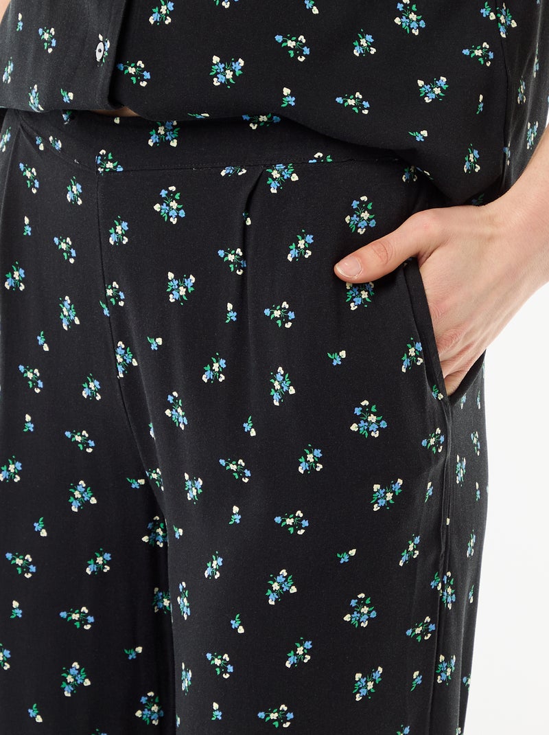Conjunto camisa de noite all-over Preto - Kiabi