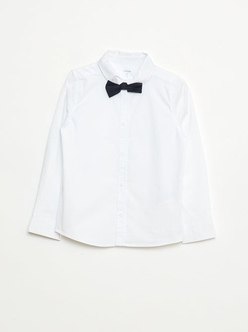 Conjunto camisa + laço com velcro - 2 peças - Kiabi