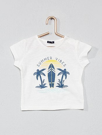 Conjunto camisa, t-shirt e bermudas - Kiabi