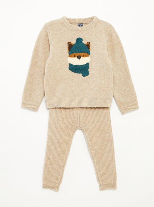 Conjunto camiseta + calças - estampado de raposa - Kiabi