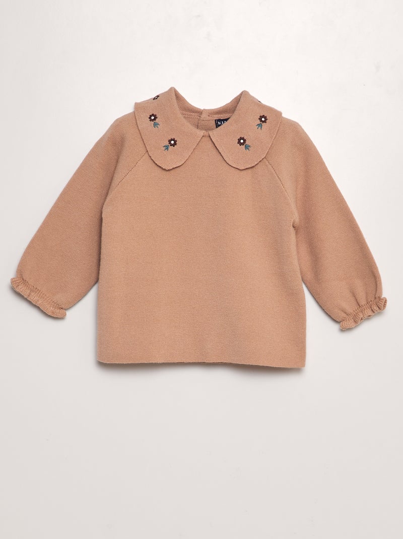Conjunto camisola + calças de malha compacta - 2 peças ROSA - Kiabi